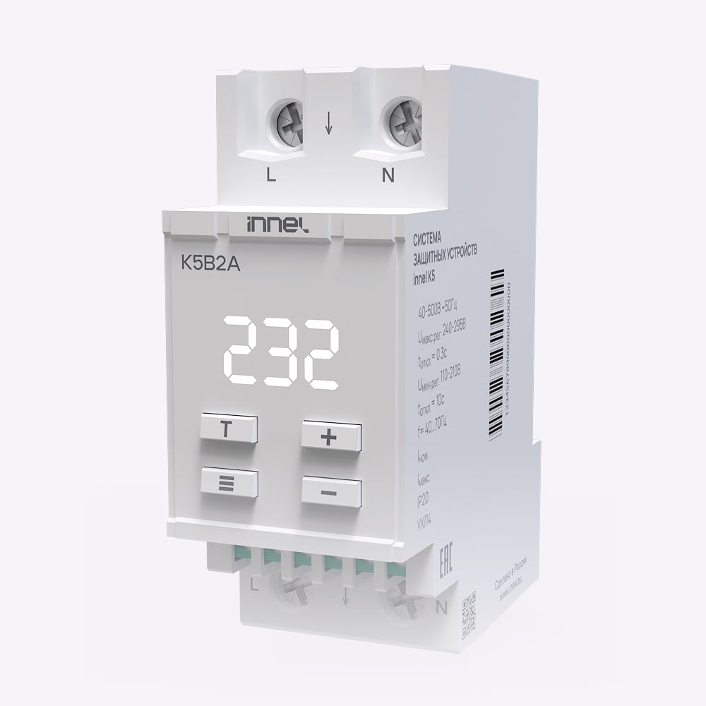 Изображение товара Rеле контроля напряжения K5B2A-32, 32A, DIN-рейка