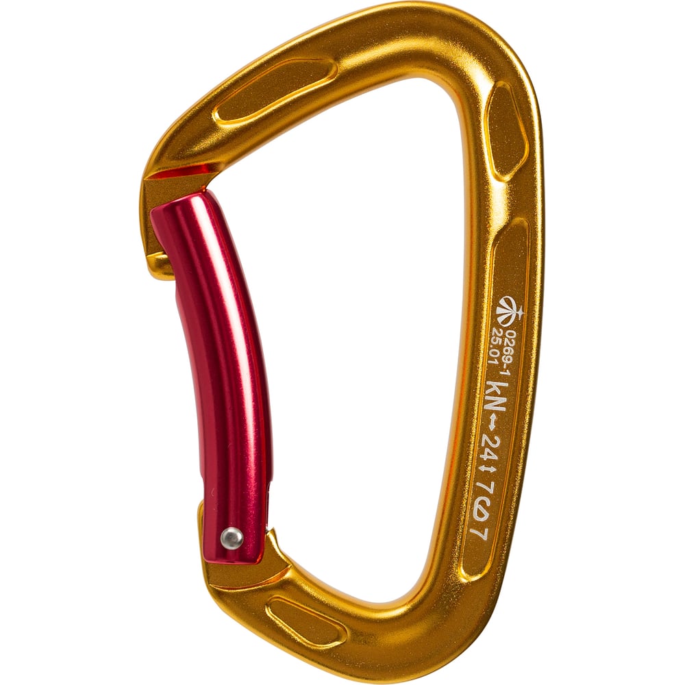 Изображение товара Карабин скалолазный с гнутой защелкой Keylock Vertical ver 0269-1.gold