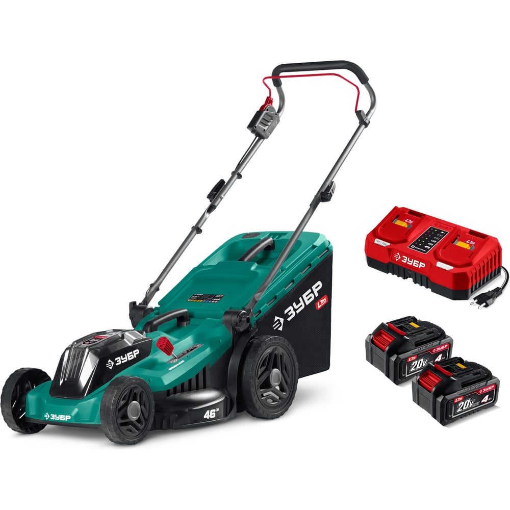 Изображение товара Газонокосилка ЗУБР ГКЛ-4046-42 40 В (2×20 В) 46 см, 60 л травосборник