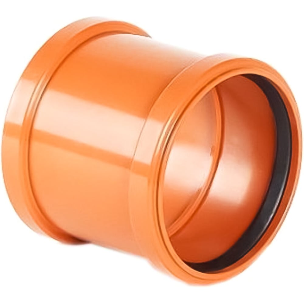 Изображение товара Муфта ООО ПКФ Сварком д=110 двойная с упором рыж. цв. (уп/2шт) СанТех s064835