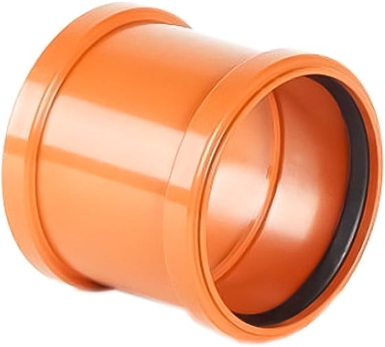 Изображение товара Муфта ООО ПКФ Сварком д=160 двойная с упором рыж. цв. (уп/1шт) СанТех s075300