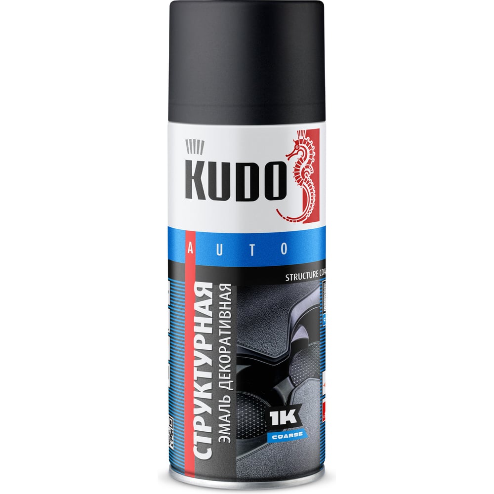 Изображение товара Эмаль структурная декоративная черная крупное зерно KUDO 520 мл KU-6207