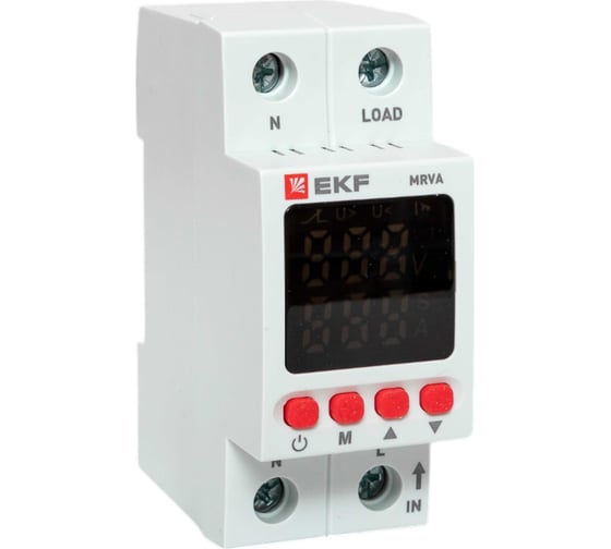 Изображение товара Реле напряжения и тока EKF MRVA с дисплеем, 2 модуля, 40A MRVA-40A-v2