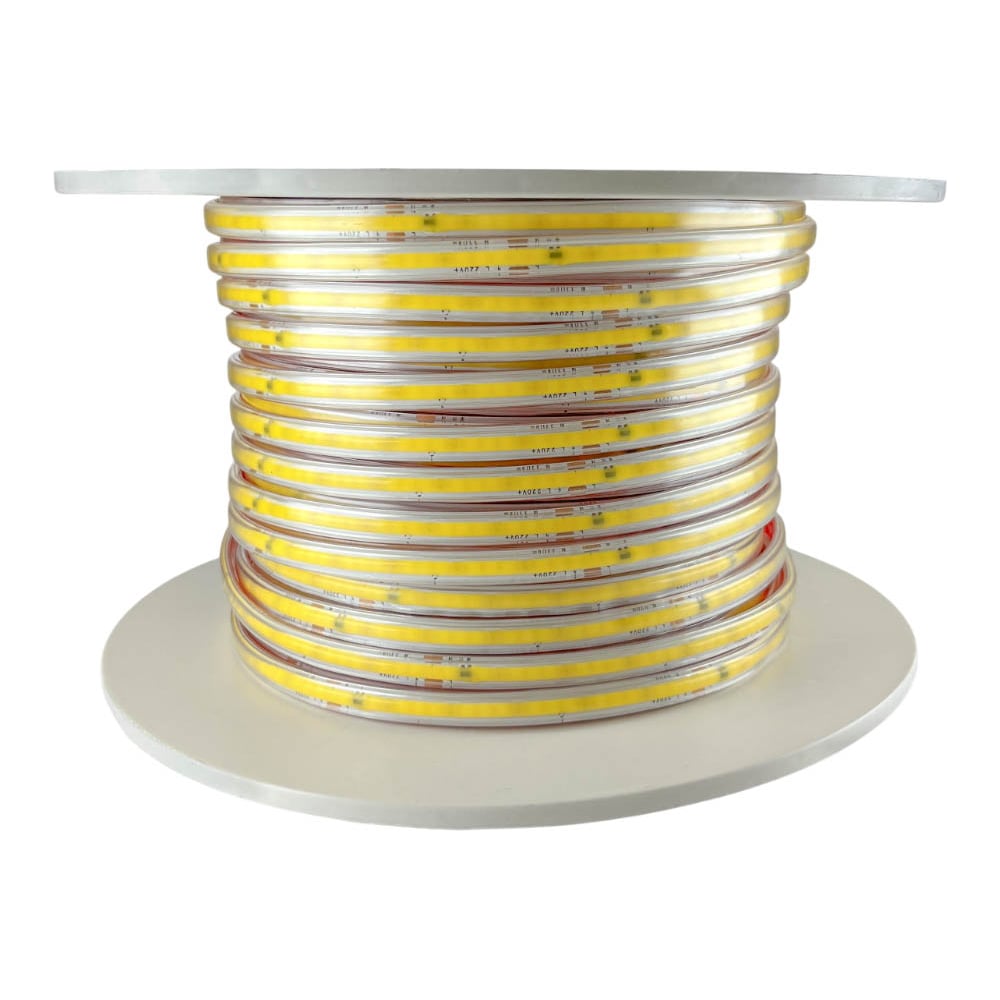 Изображение товара Светодиодная лента Alvar COB, 220В, 9Вт, зеленая, 10х5мм, IP65, шаг резки 10см, 50м AL-C2209G_50