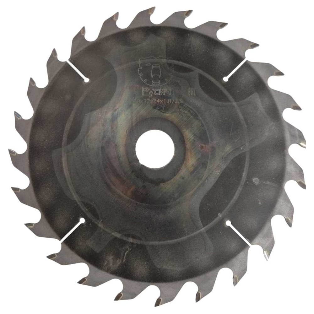 Изображение товара Пила Русич 250 мм 24Т по дереву, продольный рез, диаметр 32 мм