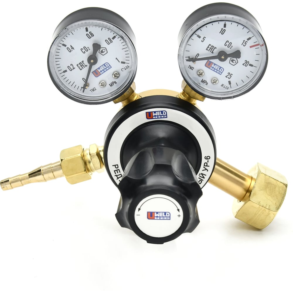 Изображение товара Редуктор WELD UR-6 для углекислоты с двойным манометром