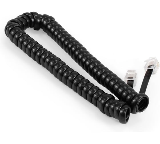 Изображение товара Шнур патч-корд телефонный ExeGate TC4P4C-2M витой, RJ-10 4P-4C, 2м, черный 298383