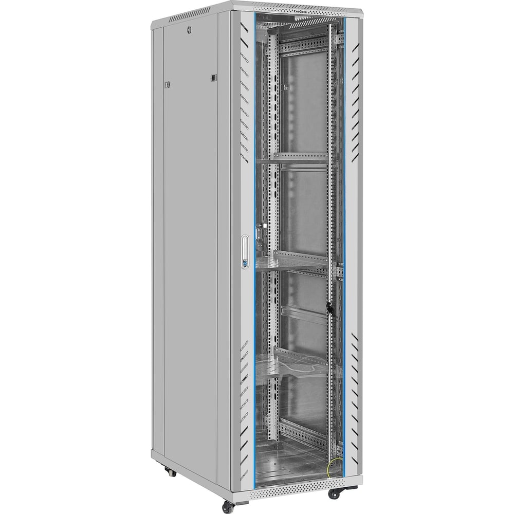 Изображение товара Шкаф телекоммуникационный ExeGate EC-FS-42U.600.800.G.V.GREY Изображение товара Шкаф телекоммуникационный ExeGate EC-FS-42U.600.800.G.V.GREY