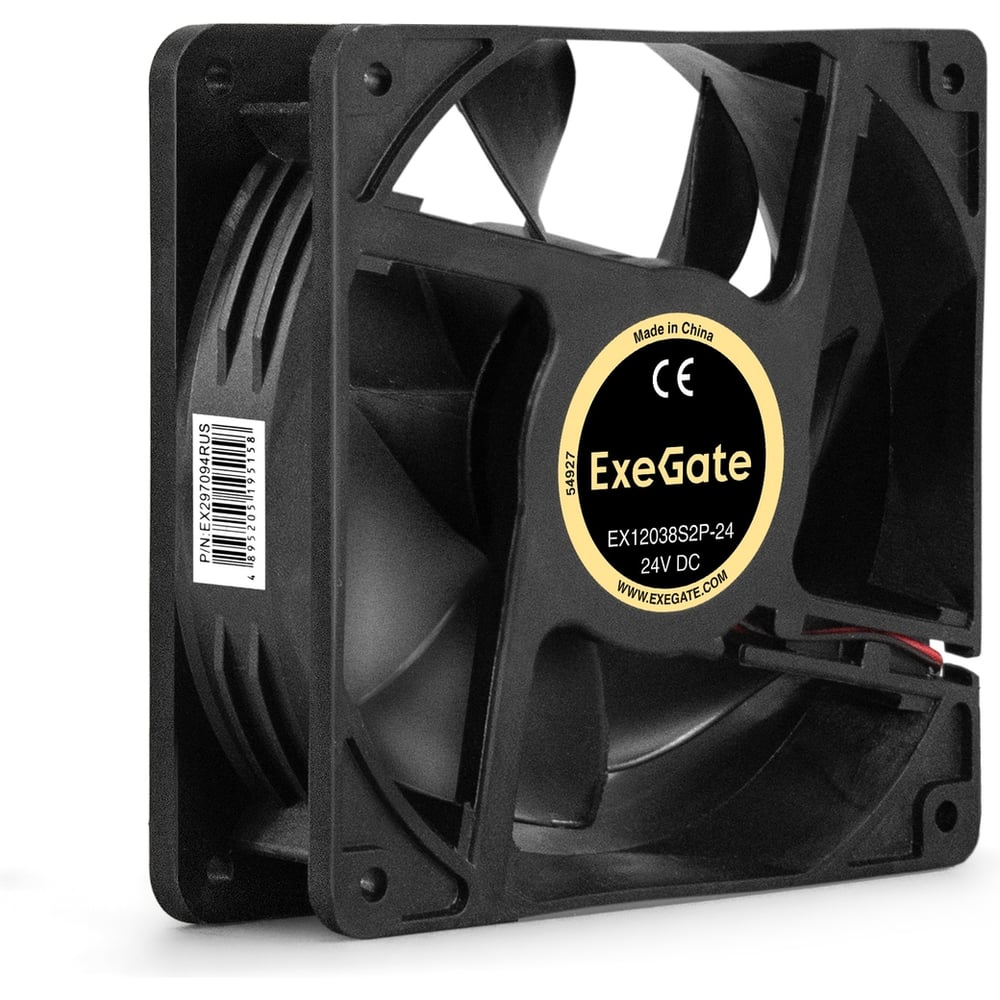 Изображение товара Вентилятор ExeGate 24В DC EX12038S2P-24 120x120x38 мм, Sleeve bearing подшипник скольжения, 2pin, 3000RPM, 46dBA 297094