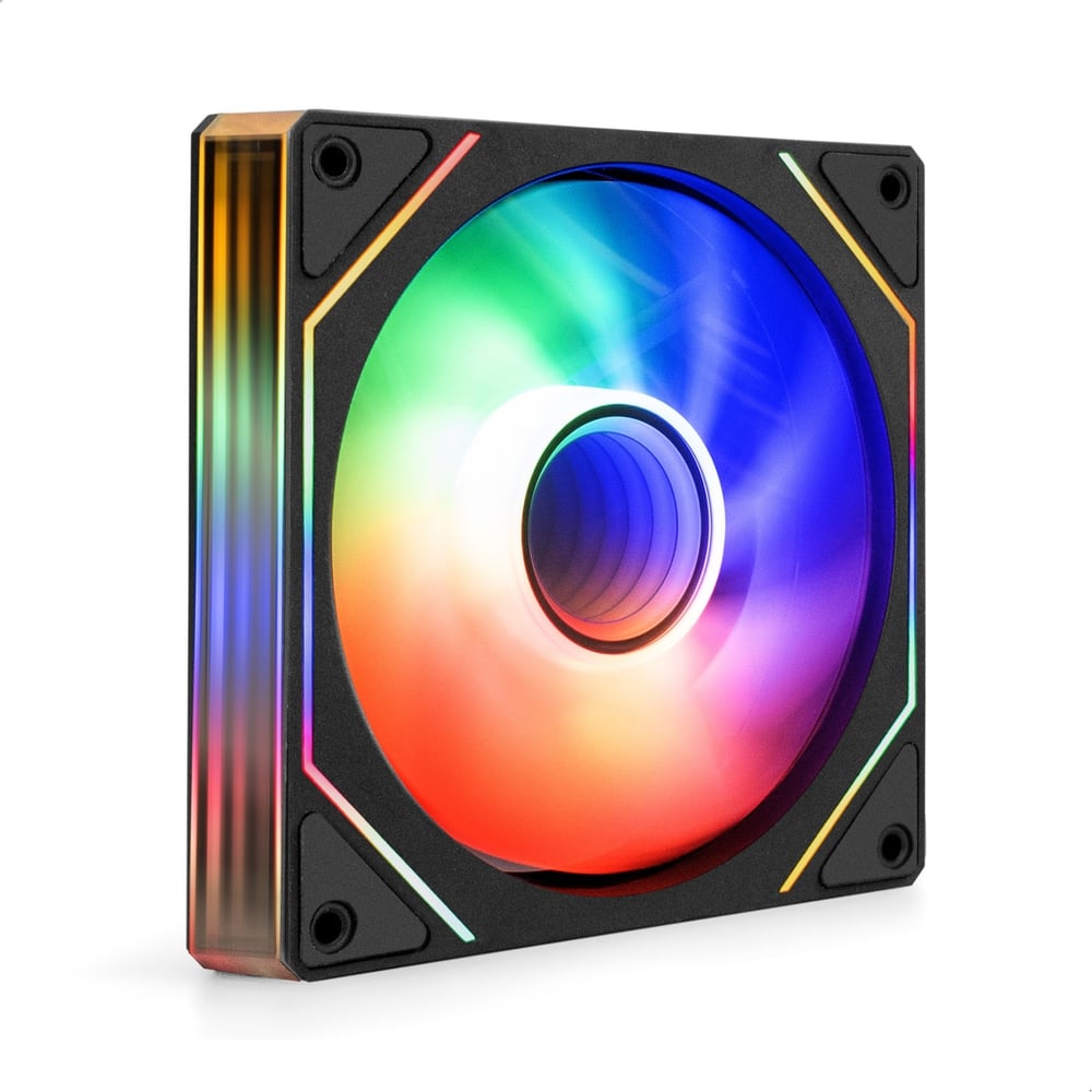 Изображение товара Вентилятор с подсветкой ExeGate EX12025HM3PM.FRGB.PRM 120x120x25 мм, FRGB, Hydraulic bearing гидродинамический , 3pin+Molex, 1200RPM, 24dBA 299564