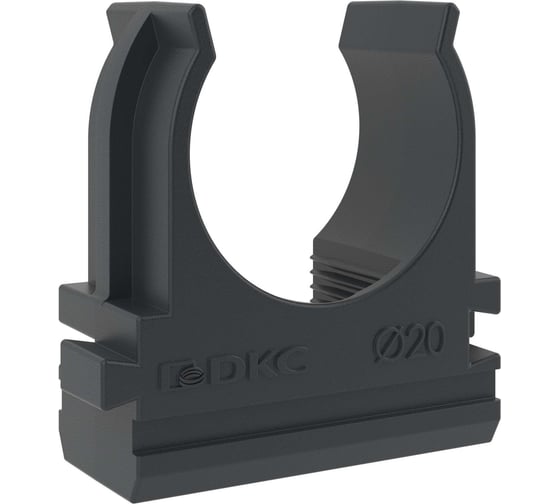 Изображение товара Держатель с защелкой DKC д.20мм, черный 100 шт 51020N