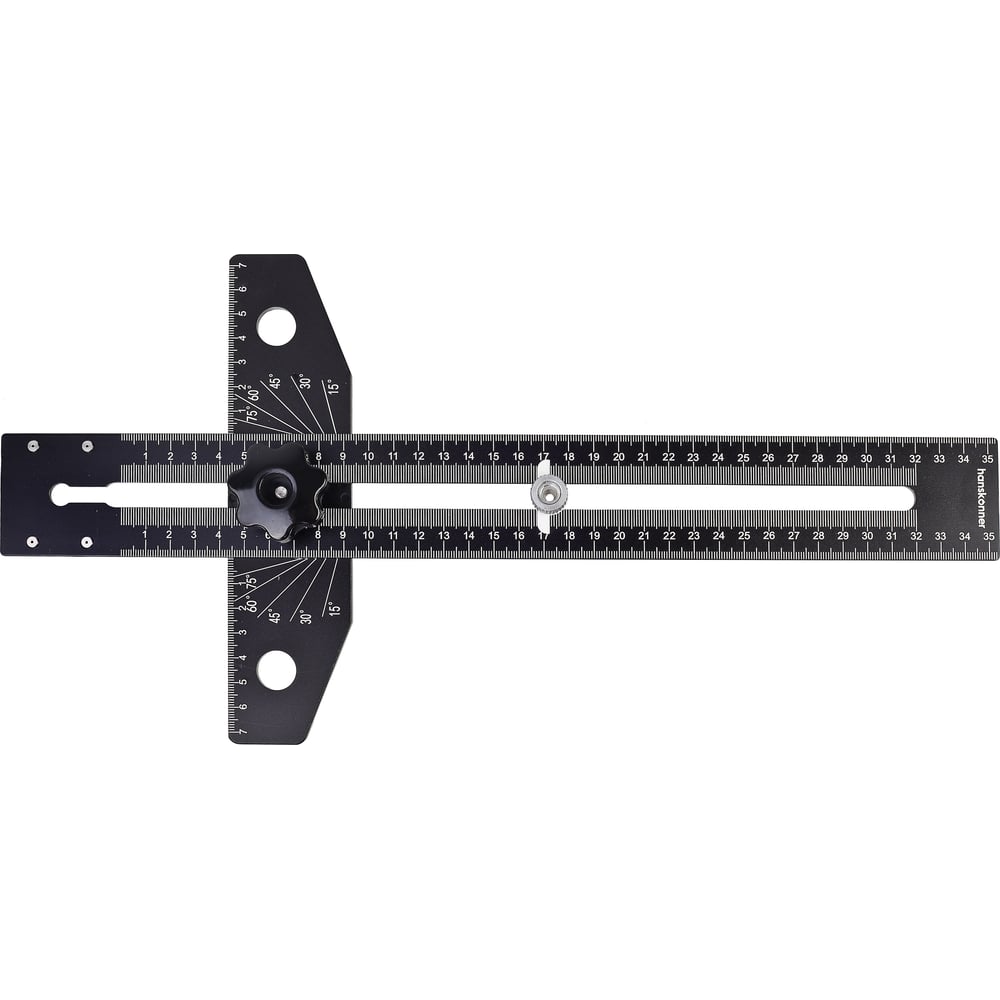 Изображение товара Угольник Hanskonner HK2020-13-350 С транспортиром и уровнем Изображение товара Угольник Hanskonner HK2020-13-350 С транспортиром и уровнем