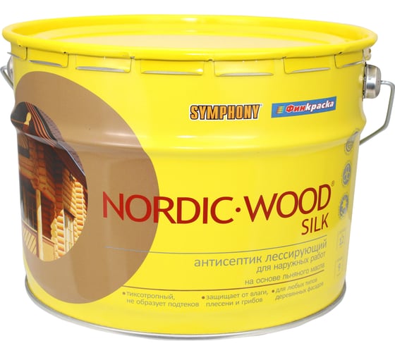 Изображение товара Антисептик SYMPHONY, нордик вуд силк бесцветный, ЕС, 10/9л, oсновной 00-00010776