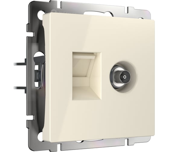 Изображение товара Розетка ТВ+Ethernet RJ-45 WERKEL W1181303 6 cat. слоновая кость a056110