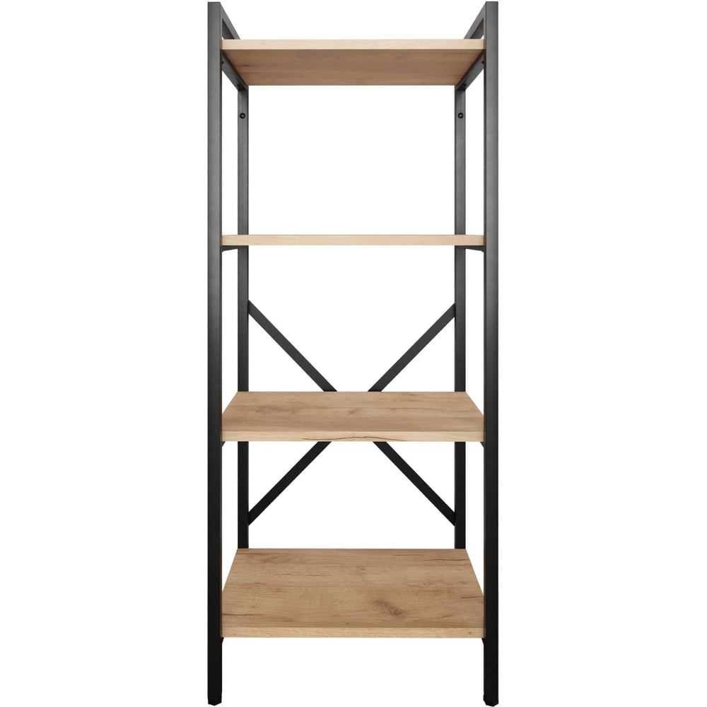 Изображение товара Стеллаж Гутта GS11146344E2 111х46х34 см с 4 полками, эвок/чёрный