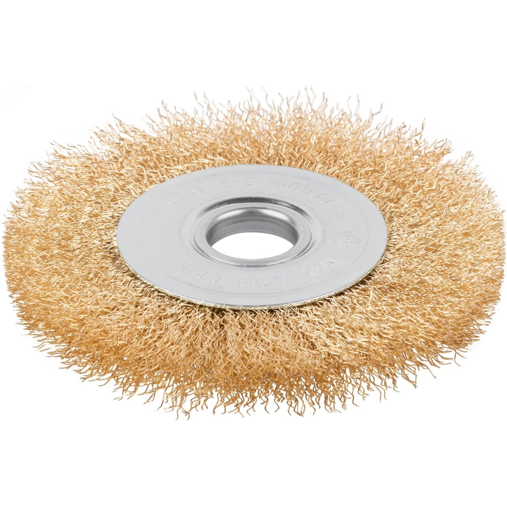 Изображение товара Щетка CUTOP Profi для УШМ, посадка 22.2 мм, тип Плоская, латун. витая проволока 0.3 мм, 125 мм, блистер 82-904