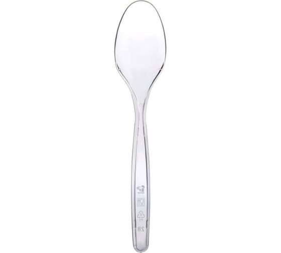 Изображение товара Одноразовые столовые ложки OfficeClean, прозрачные, 18см, 48 шт 306572