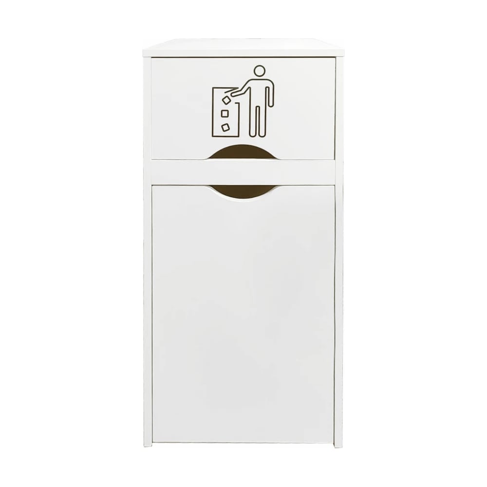 Изображение товара Мусорный контейнер ИП Маковчик Оди 120 л белый с крышкой