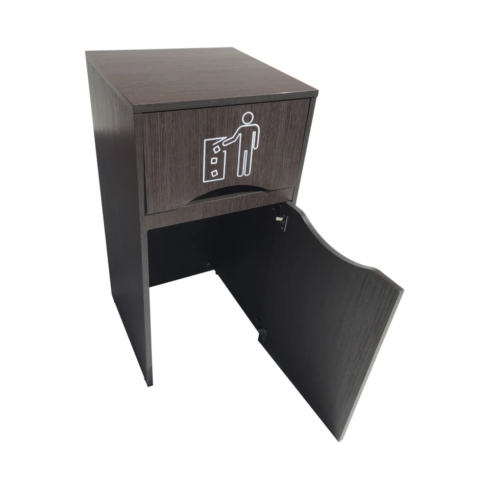 Изображение товара Урна для фудкорта ИП Маковчик Оди 1000 РВ цвет венге, в разборе, без держателя для мусорных пакетов VUOVeRV-5190008