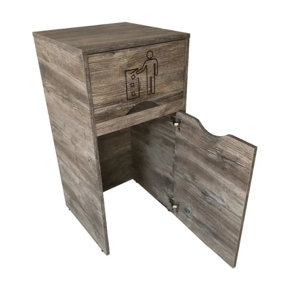 Изображение товара Урна для фудкорта ИП Маковчик Оди 1000 РВ цвет сосна Джексон, в разборе, без держателя для мусорных пакетов VUOSDRV-5190002