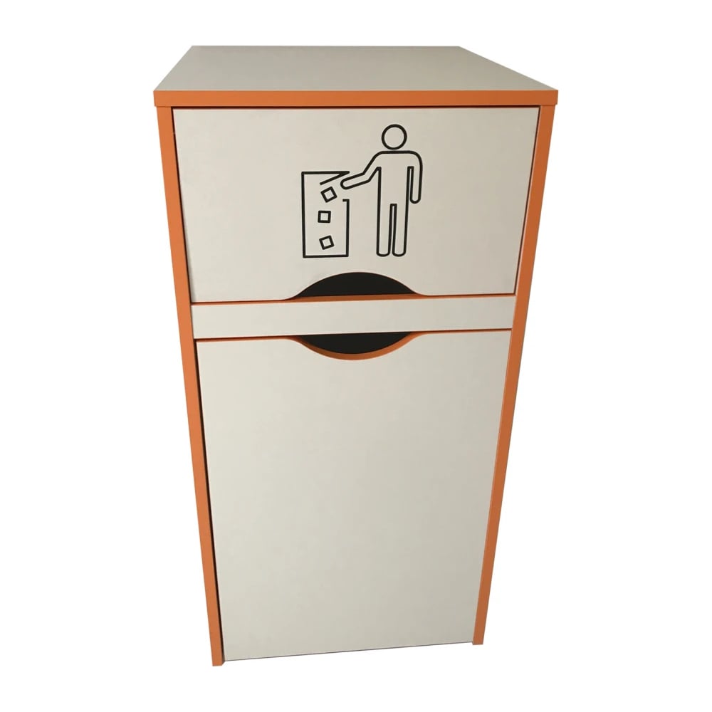 Изображение товара Урна для фудкорта ИП Маковчик Ванильная 1000 РВ с крышкой 120 л