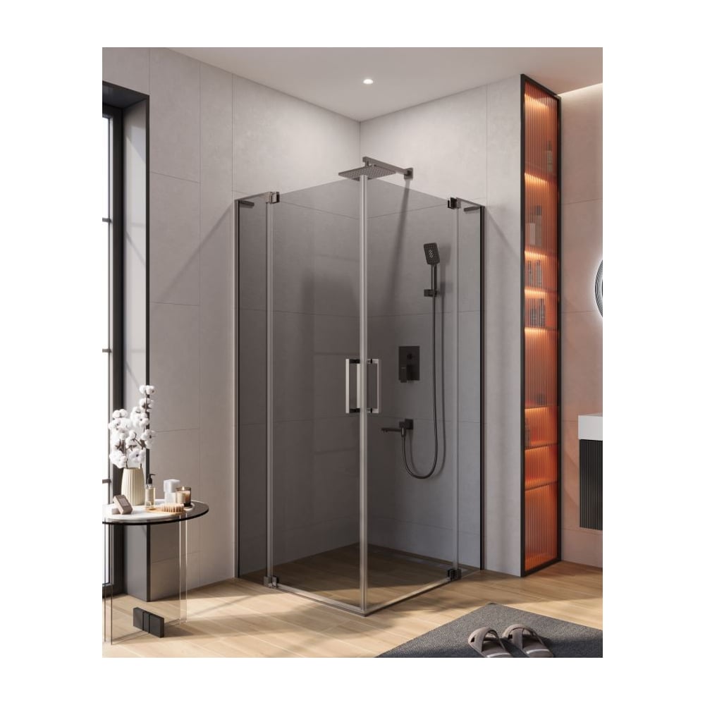 Душевой уголок Cezares SLIDER-AH-2-70/80-100/110-GRIGIO-GM