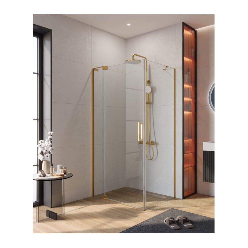 Изображение товара Душевой уголок Cezares SLIDER с регулируемой шириной и прозрачным стеклом