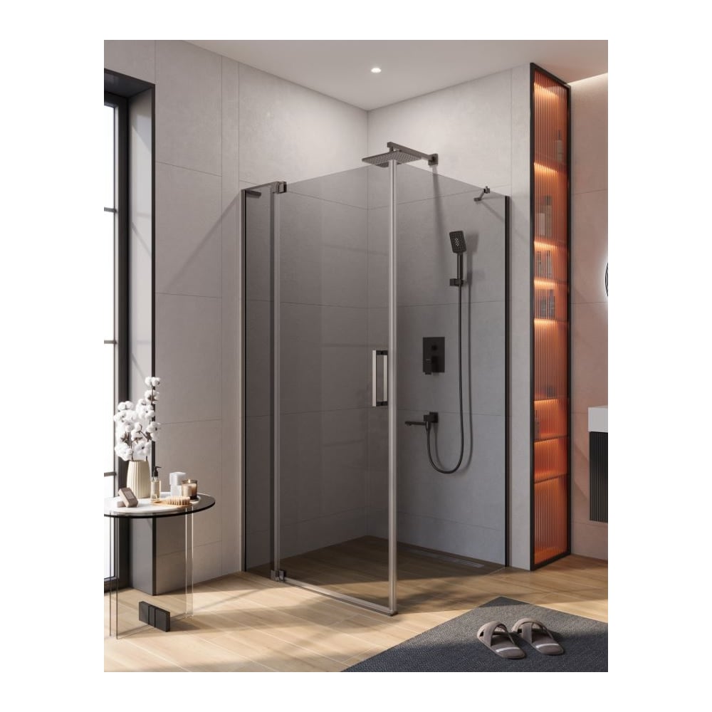 Душевой уголок Cezares SLIDER-AH-1-100-100/110-GRIGIO-GM