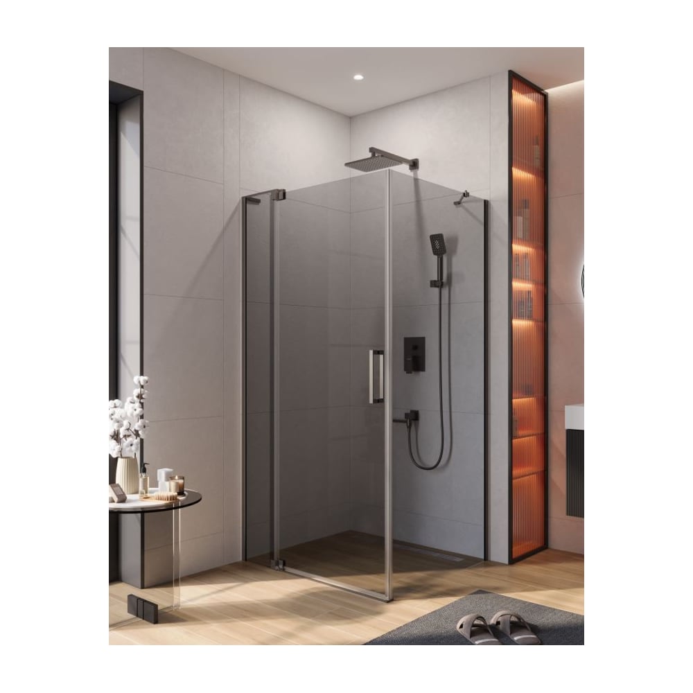 Изображение товара Душевой уголок Cezares SLIDER-AH-1-90-100/110-GRIGIO-GM с регулируемой шириной Изображение товара Душевой уголок Cezares SLIDER-AH-1-90-100/110-GRIGIO-GM с регулируемой шириной