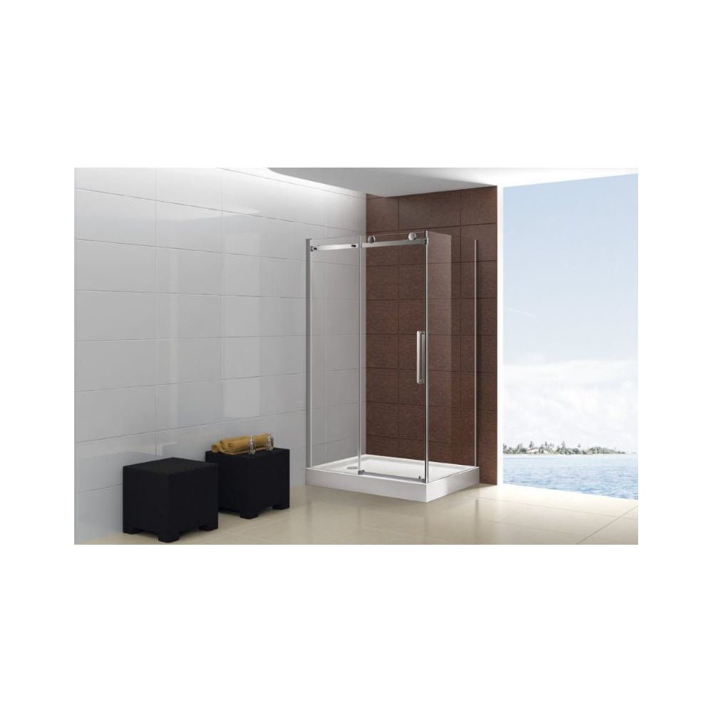 Изображение товара Душевой уголок Cezares STYLUS с раздвижными стеклянными шторками, регулируемый