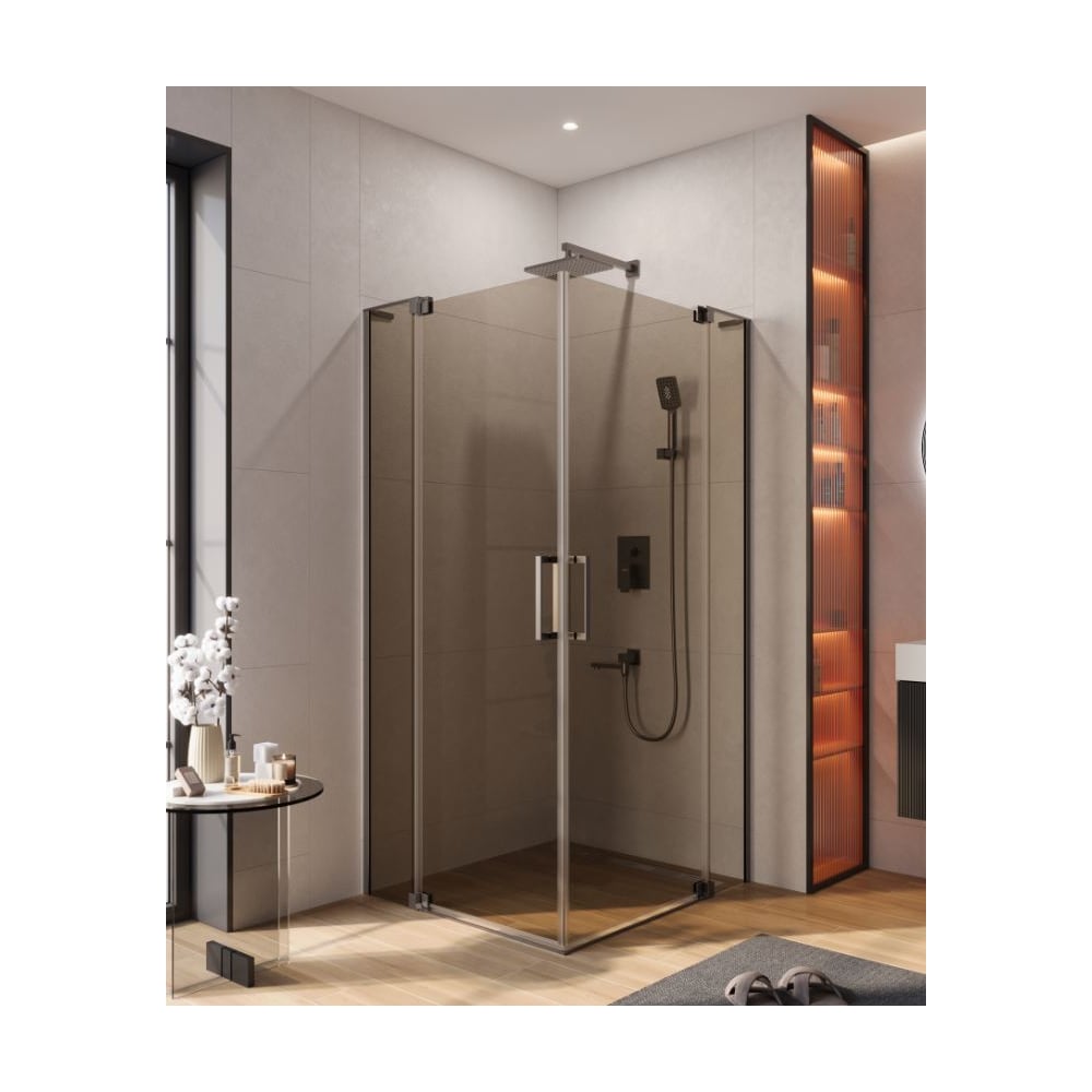 Душевой уголок Cezares SLIDER-AH-2-90/100-100/110-BR-GM