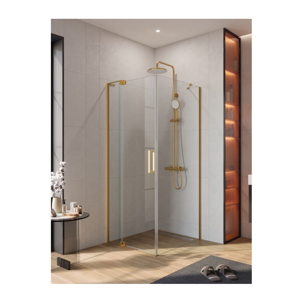 Изображение товара Душевой уголок Cezares SLIDER-AH-2-80/90-90/100-C-BORO с регулируемой шириной