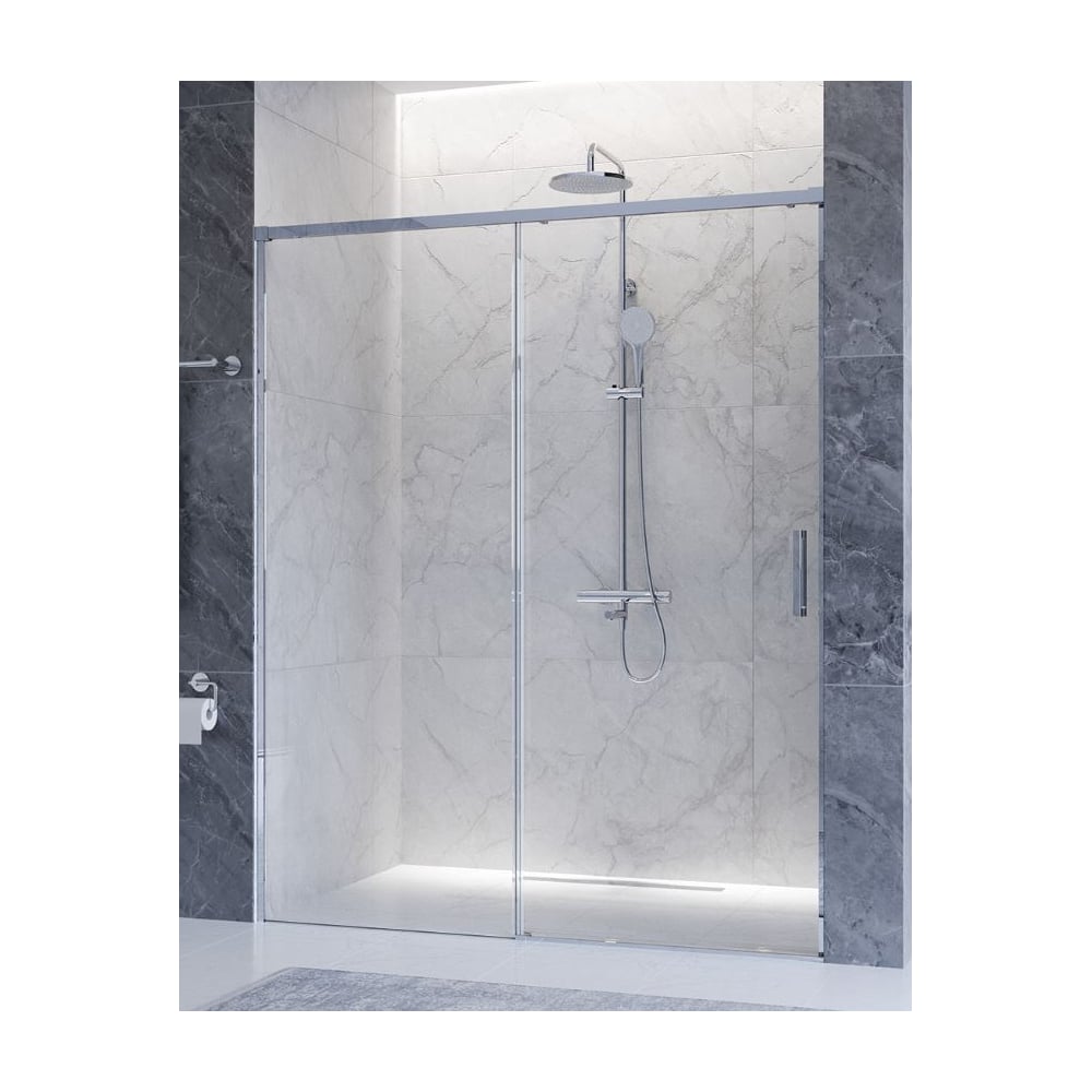 Изображение товара Душевая дверь Cezares PLANE-BF-1-150-C-CR раздвижная 1500 мм, стекло 6 мм