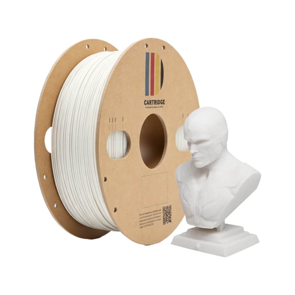 Изображение товара Пластик CartriDge PLA Белый 1. 75 мм 340 м - стабильная печать