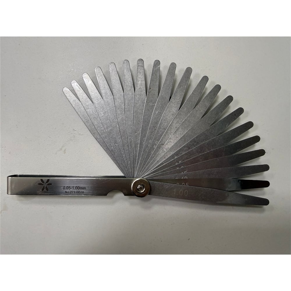 Изображение товара Набор щупов Miyamotometrology (для установки зазора клапанов) 20шт l= 100мм (диапазон 0.05 - 1.00мм) 9472-20