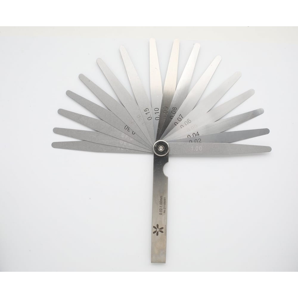 Изображение товара Набор щупов Miyamotometrology (для установки зазора клапанов) 17шт l= 100мм (диапазон 0.02 - 1.00мм) 9472-17