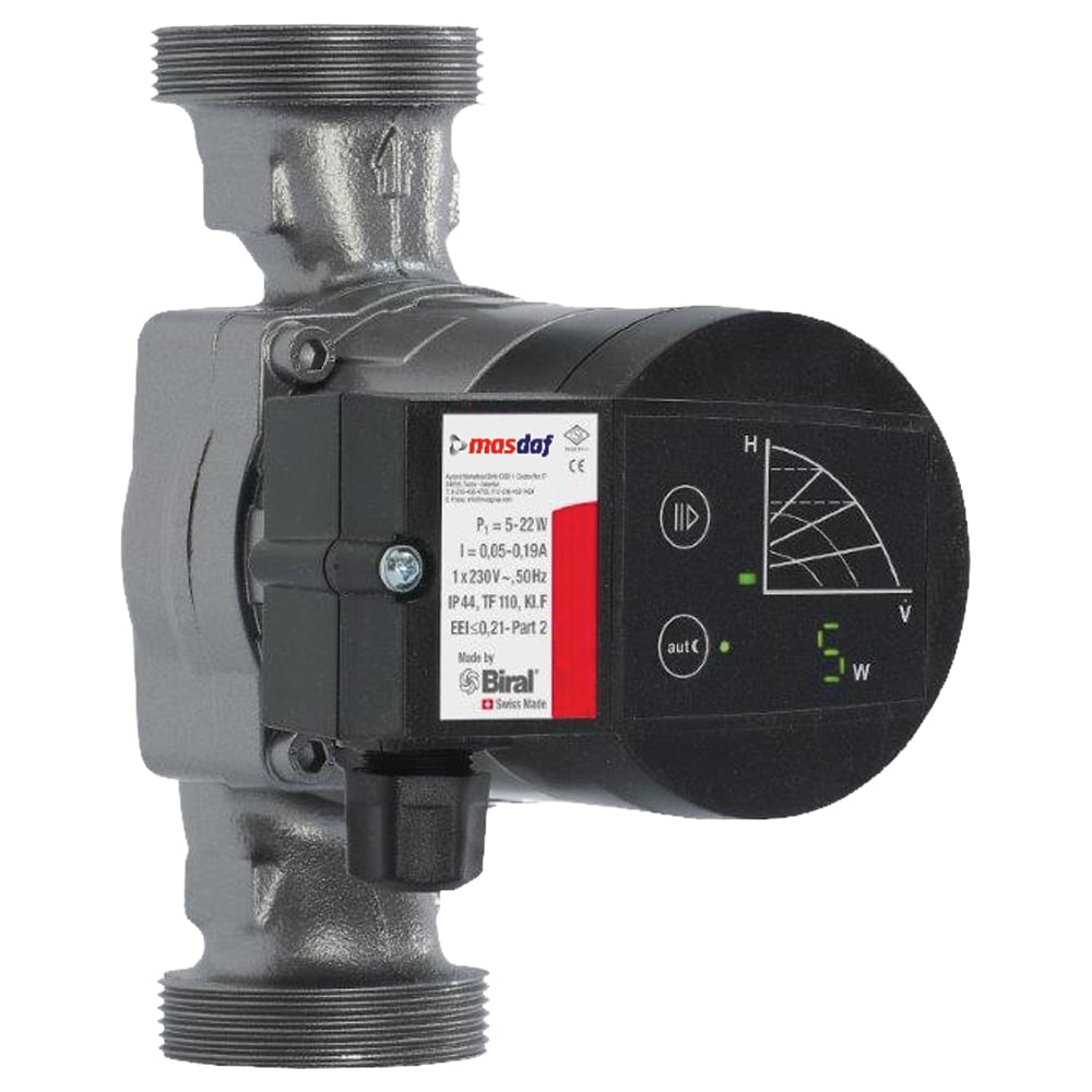 Изображение товара Насос циркуляционный Mas Daf A14-2180mm1x230V 70Вт 5м напора