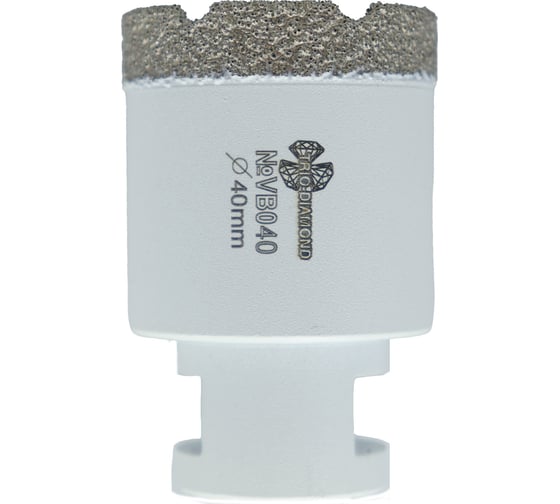 Изображение товара Коронка алмазная по керамограниту TRIO-DIAMOND 40 мм, М14, Vacuum Brazed, VB040