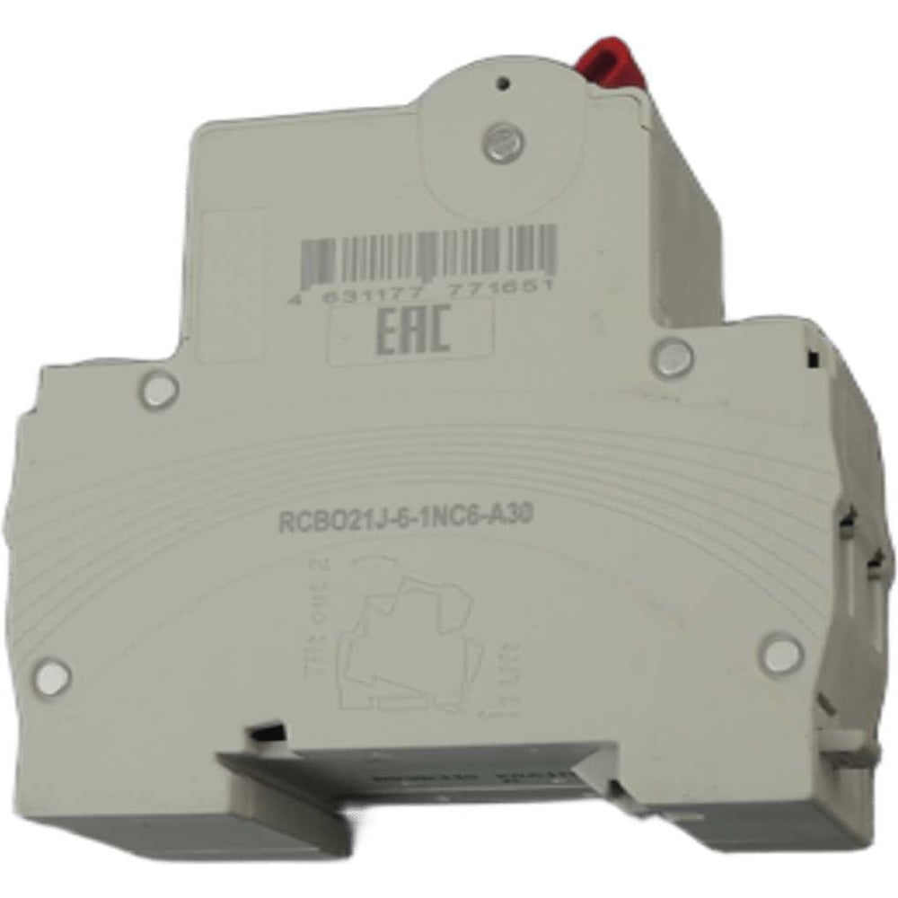Изображение товара Автоматический выключатель дифференциальный ELCOMTECH RCBO21J-6-1NС6-A30 модульный выключатель 1P+N 6A C 6kA 30mA Type A 2х модуль УТ-00039022