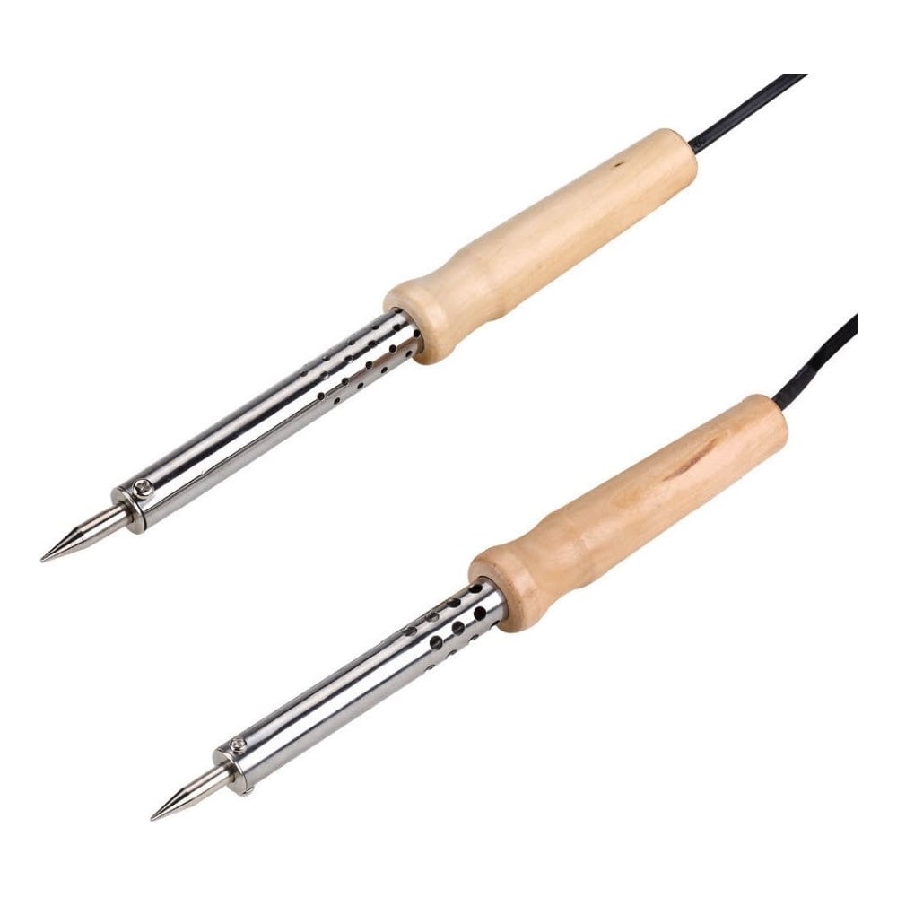 Изображение товара Паяльник Zhongdi WD-60W 60Вт с деревянной рукояткой и держим жало LongLive