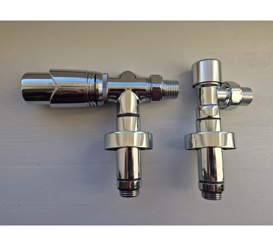 Изображение товара Комплект термостатический осевой VIVALDO 1/2 с удлинителями и чашками хром AATRVSRE-CR