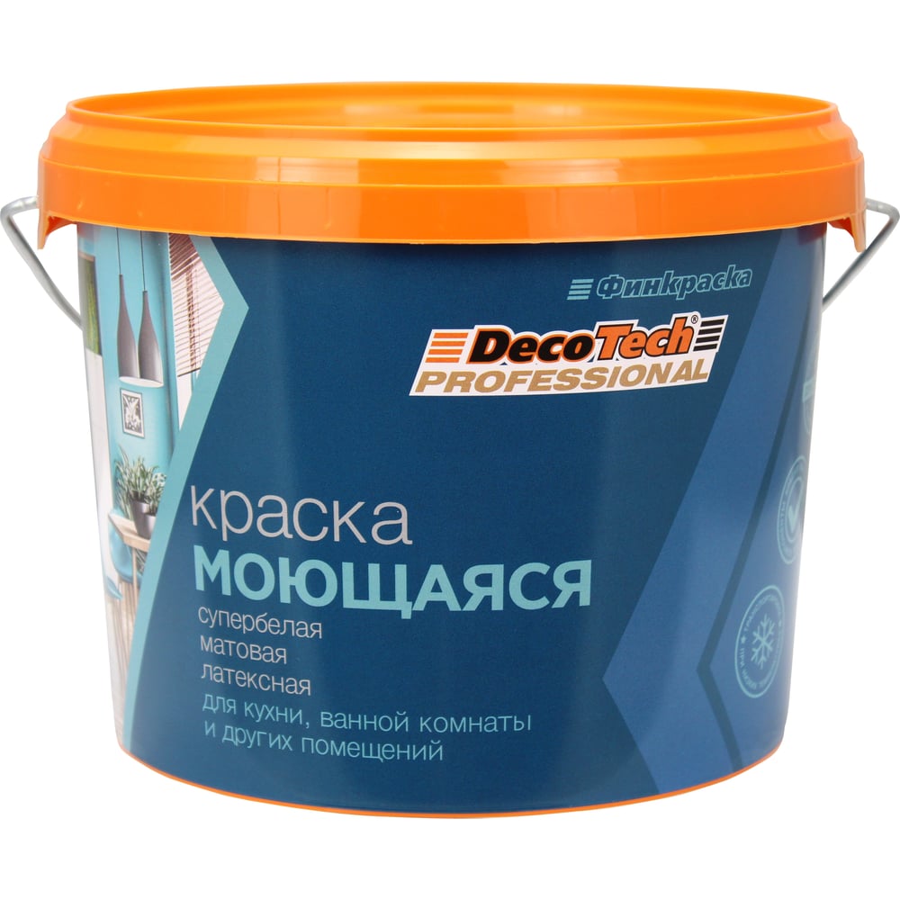 Изображение товара Краска в/э DecoTech, моющаяся база WA, 3/2,7л, oсновной 00-00015037