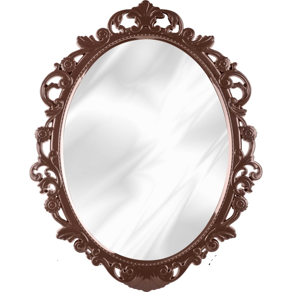 Изображение товара Зеркало в рамке ЗПИ Альтернатива Ажур 585х465мм (темно-коричневый) М4520