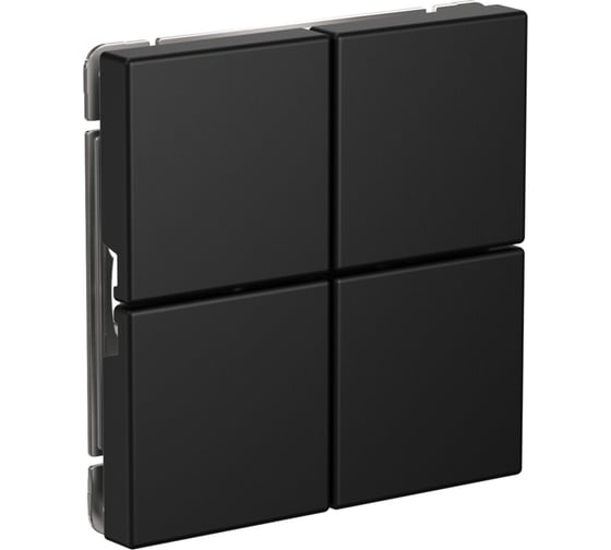 Изображение товара Механизм 4-клавишного сценарного выключателя Systeme Electric ARTGALLERY сх. 1, карбон GAL001074