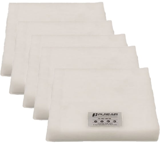 Изображение товара Фильтр PURE-AIR №1 для дымоуловителя PA-F200S, F5 (5шт) F5-190*190*20-P5
