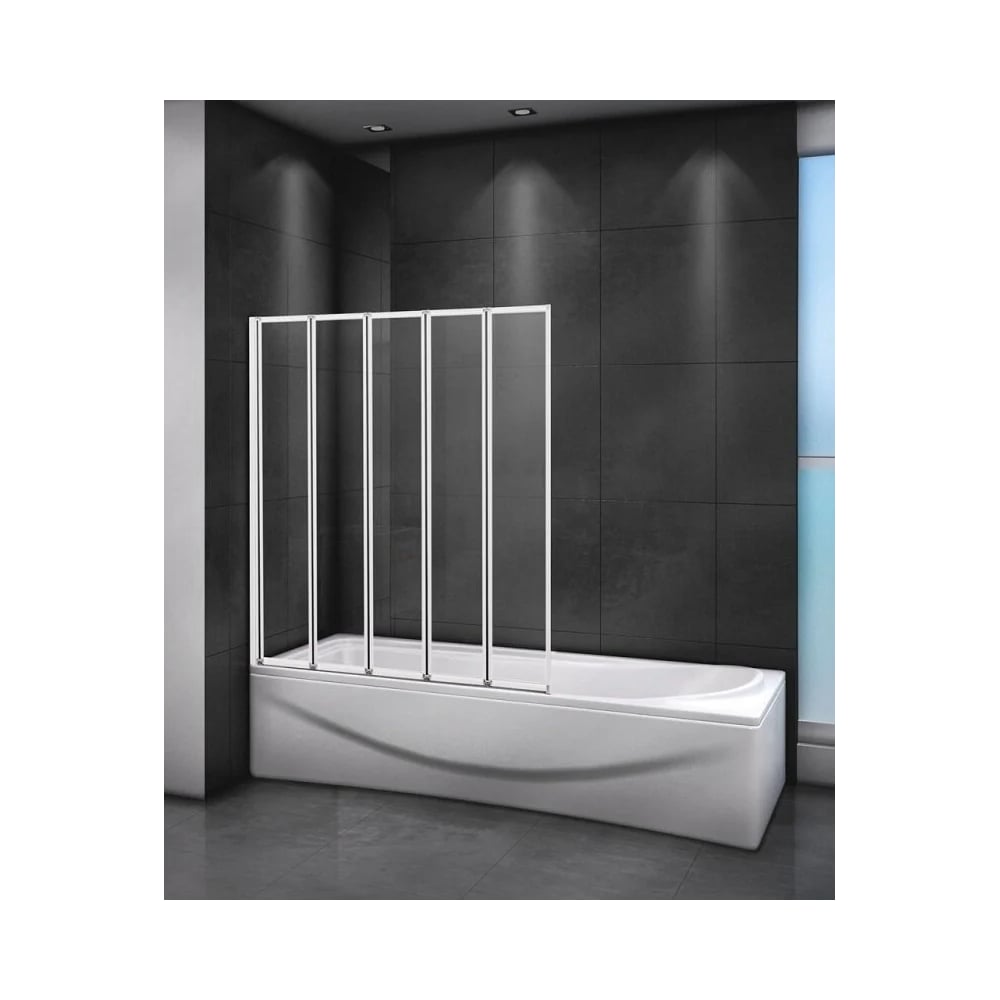 Изображение товара Шторка на ванну Cezares RELAX-V-5-120/140-P-Bi-L