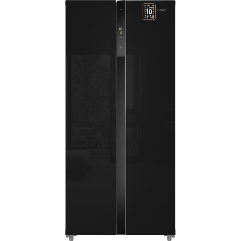 Изображение товара Холодильник Weissgauff WSBS 500 Inverter NoFrost Black Glass
