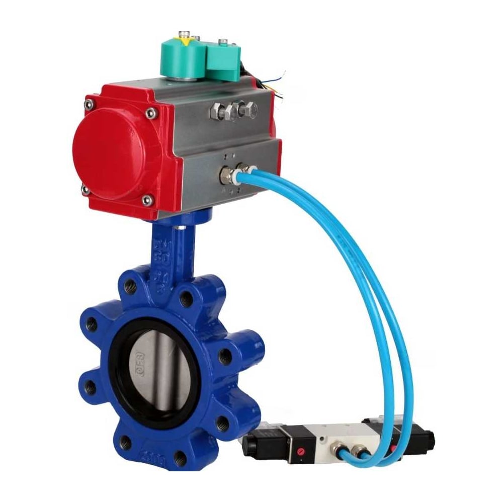 Изображение товара Затвор дисковый DN.ru QT450-304-EPDM-2W-Fb-H 80 мм EPDM, пневмопривод