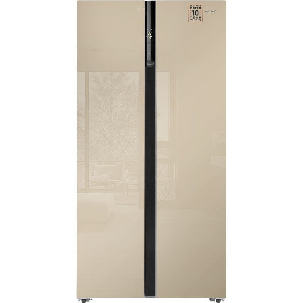 Холодильник Weissgauff WSBS 600 BeG NoFrost Inverter 430814