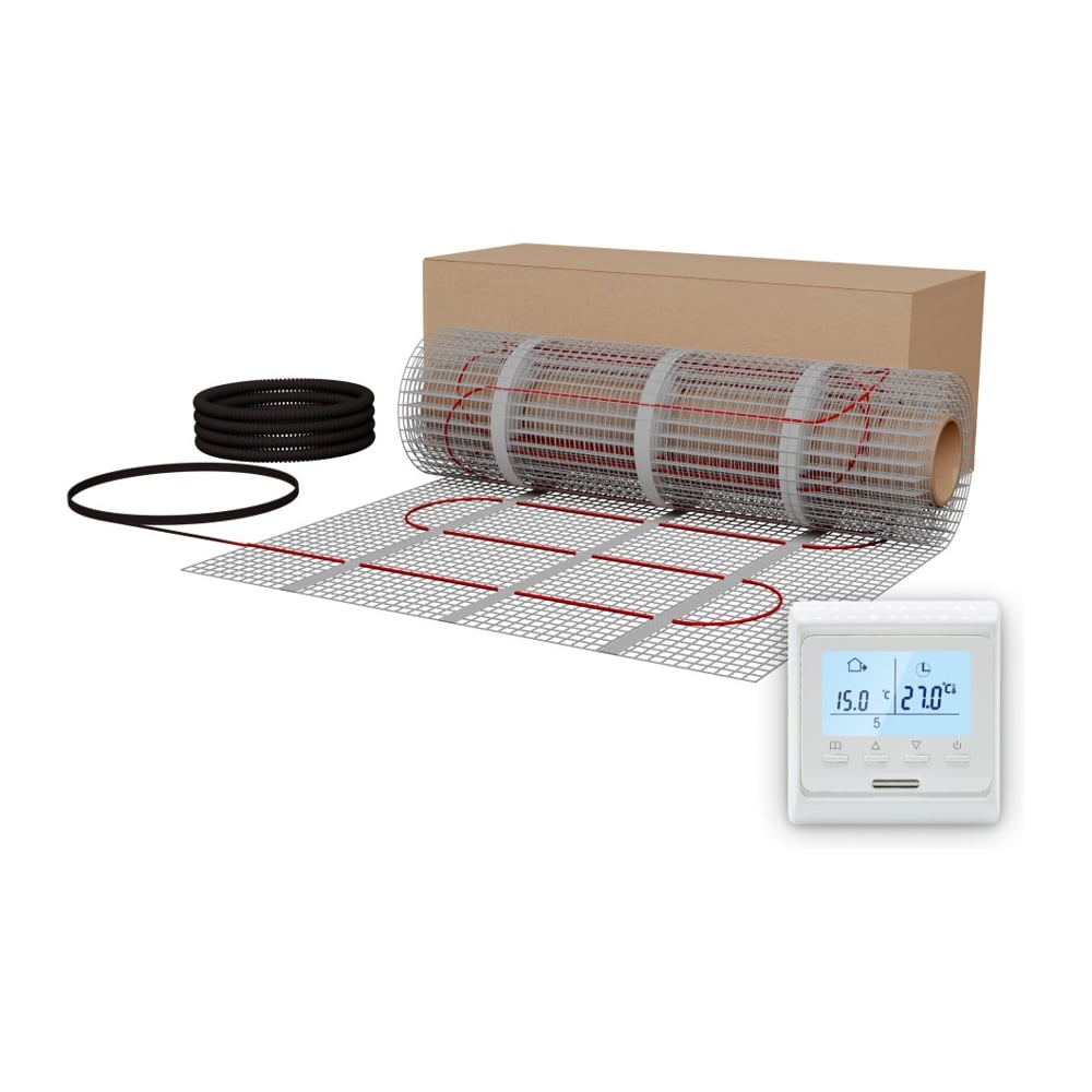 Изображение товара Комплект СТН Теплый пол Мат КМ Light - 1200-8,0 - E51.716W Белый ККМL120080E51.716W